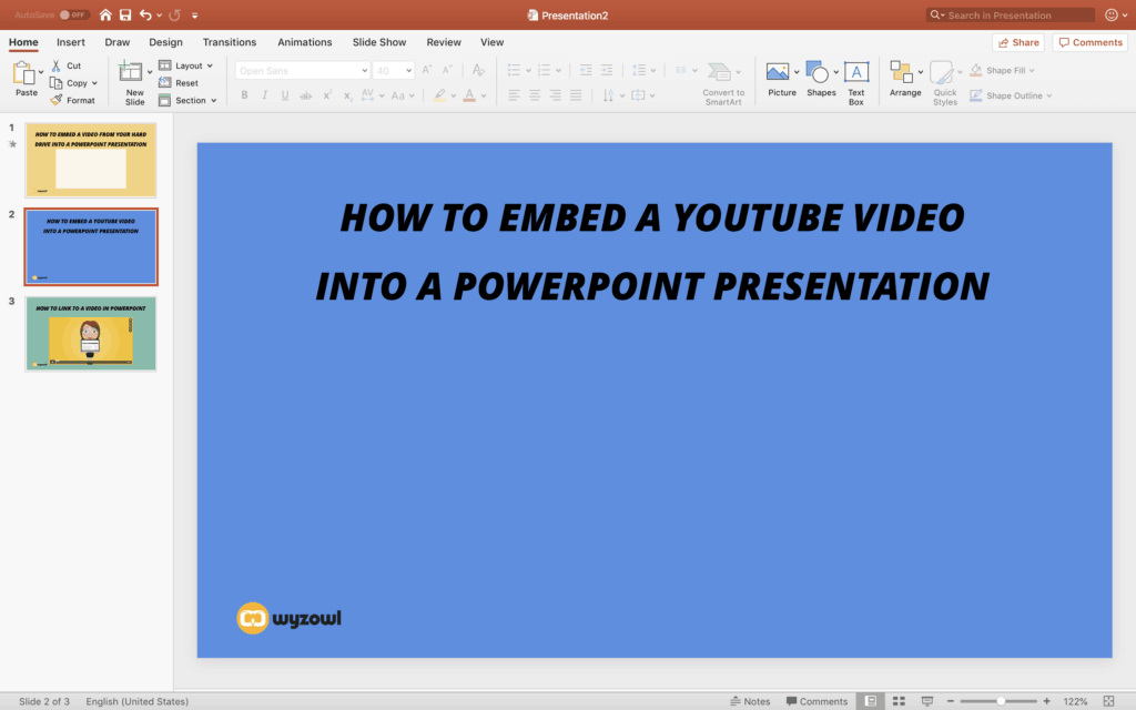 put youtube videos in powerpoint for mac